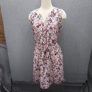 Catherine Malandrino Pink Floral Sleeveless Midi Dress
